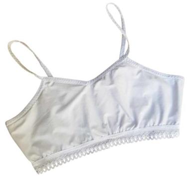 Imagem de Sutia top Juvenil menina moça confy - Almah Fashion, Branco, 12