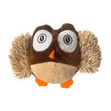 Imagem de Brinquedo Mordedor Pet Pelúcia Coruja Marrom 13cm para Cães e Gatos