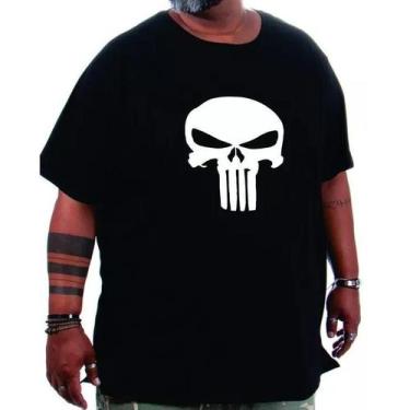 Imagem de Camiseta Masculina Plus Size Estampa Justiceiro - G1 ao G3 - Phashion 
