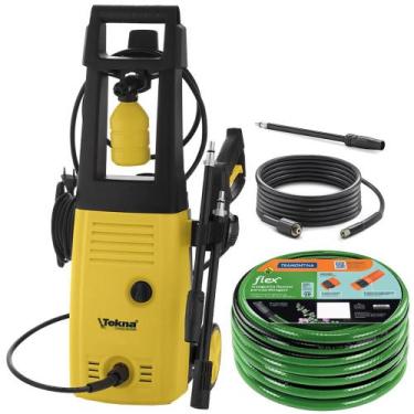 Imagem de Lavadora de Alta Pressão 1400W Shampoozeira Rodas E Mangueira 10M TEKN