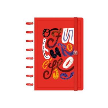 Imagem de Caderno de Disco ISCOOL Capa Dura Verbo Livre O Futuro é Hoje Vermelho P