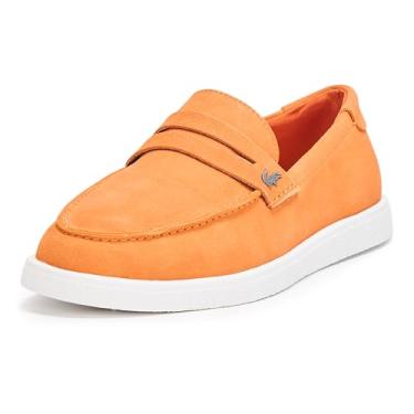 Imagem de Lacoste Tênis masculino Cochet Loafer, Laranja e branco, 41