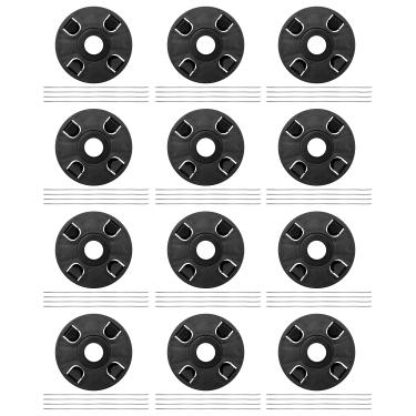 Imagem de Qnbes 12 peças de lâminas de reposição para aparador de grama de 0,5 polegadas 5,5 mm, 8 fios, fio de aço, cabeça de aparador de ervas daninhas elétrico adequado para aparador de grama sem fio, cabeça