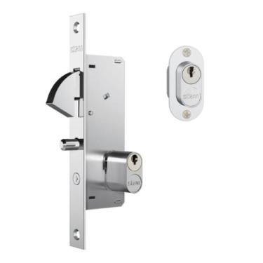 Imagem de Fechadura Para Porta De Correr 940 Cilindro 52mm - Stam, Cromado