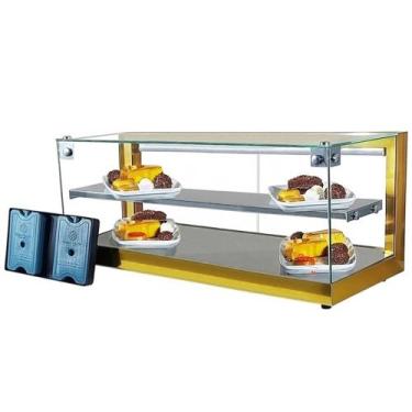 Imagem de B-VFD92 - Beta Vitrine fria 92cm Dourada Dupla com 20 Gelo X - Bivolt 