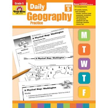Imagem de Evan-Moor EMC3714 Livro de Prática de Geografia Diária, Grau 5