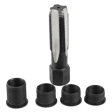 Imagem de OEMTOOLS Kit Rerosqueado de Cabeça de Cilindro 25649 de 14 mm | Ferramenta Mecânica para Recriar Cabeças de Cilindro | Inclui Torneira Combinada/Mandril e 3/8", 7/16", 1/2" e 3/4" de Inserções | Apenas Cabeças de Alumínio Rerosqueadas