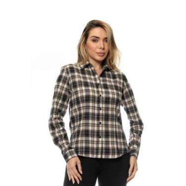 Imagem de Camisa Feminina Xadrez Flanelada Manga Longa Crocker - 50414-Feminino