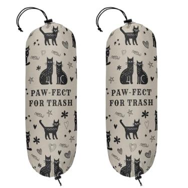 Imagem de Suporte de parede para sacola de mercearia – Armazenamento de saco plástico, organizador de lixo, sacos de compras para amantes de animais de estimação, decoração de cozinha doméstica, presentes para