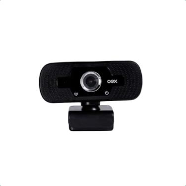 Imagem de WEBCAM 1080p FULL HD COM MICROFONE UNIDIRECIONAL - PLUG AND PLAY OEX, Preto