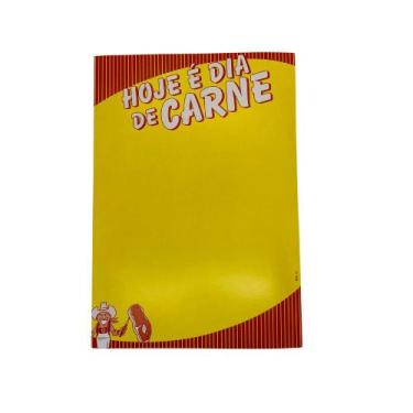 Imagem de Cartaz de Oferta Dia De Carne Açougue 21x30cm Papel Duplex 100 unidade