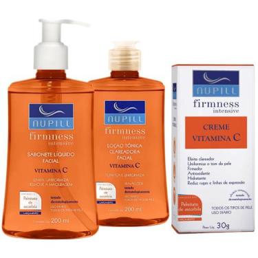 Imagem de Kit Nupill Sabonete Liquido + Loção Tonica + Creme Vitamina C Hidratan