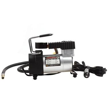 Imagem de Compressor de Ar Portátil 12V, Bomba de Ar Veicular Profissional para Carro, Preto e Prata