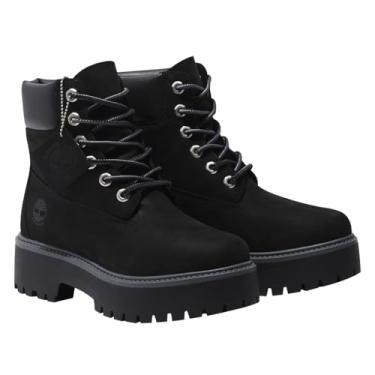 Imagem de Timberland Bota feminina Stone Street 15 cm com cadarço impermeável, Preto (Jet Black-New 2024), 5.5 Wide