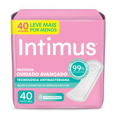 Imagem de Protetor Diário Intimus Tecnologia Antibacteriana 40 unidades