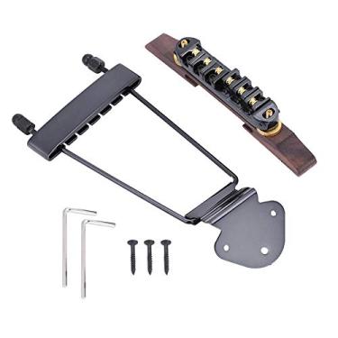 Imagem de RiToEasysports Kit de Guitarra, Ponte de Base de Pau -rosa Com Rolo Com Roller para 6 String Lp Sg Guitarra de Jazz