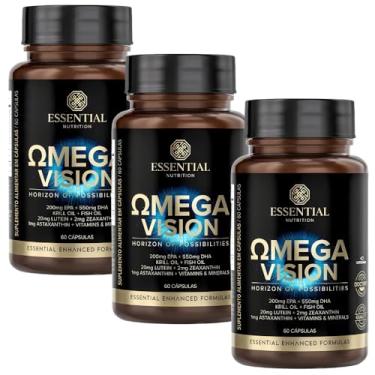 Imagem de Kit 3x Omega Vision (Ômega 3 + Krill Oil) 60 Capsulas - Essential Nutrition