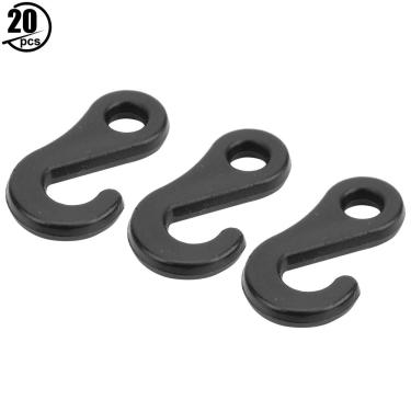 Imagem de S Shape Hook PVC Barraca ganchos 20pcs Acessórios para acampamentos de resistência a alta temperatura pesados ​​para tendas ao ar livre Material portátil portátil Durável