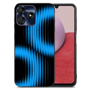 Imagem de DAMONDY Capa para celular BLU G64L, design abstrato 3D, à prova de choque, TPU para homens e mulheres, capa de celular de silicone de borracha macia para BLU G64L - azul