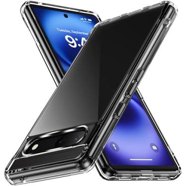 Imagem de CANTONG Capa transparente de TPU antiamarelamento de 6,1 polegadas para Google Pixel 7A, proteção da câmera traseira compatível com carregamento sem fio