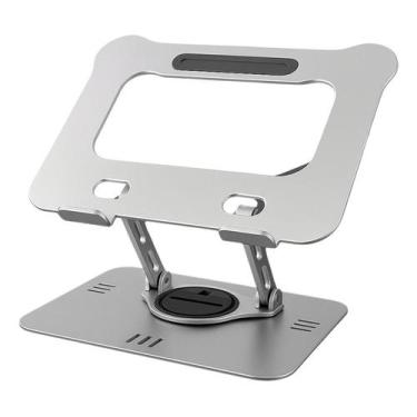 Imagem de Suporte Notebook Alumínio Giratório Dobravel Ergonômico Articulado - j