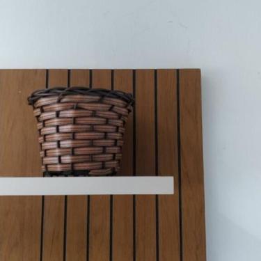 Imagem de Vaso Trançado Médio em Fibra Sintética - Decor Artificial 
