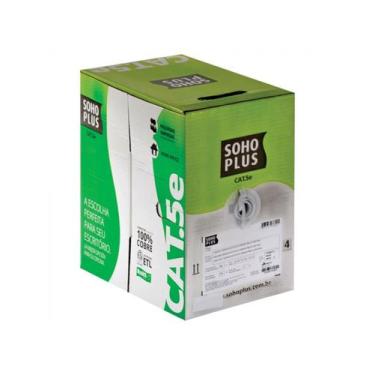 Imagem de Cabo Lan U/utp Cat.5e 24 Awg 4 Pares Cmx Caixa C/ 305 Metros Branco 10