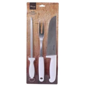 Imagem de Kit Churrasco de Inox Astra com 3 Peças - Wincy Casa