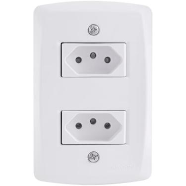 Imagem de Tramontina Conjunto 2 Tomadas 2P+T 20 A 250 V 4x2 Lux2 Branco