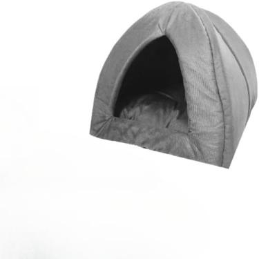 Imagem de Cama Caminha Toca Iglu Pet Cachorro Gato Conforto Qualidade M Luxo (Cinza)