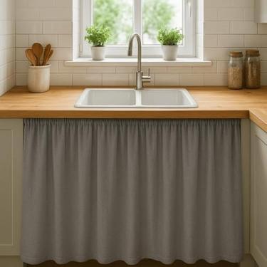 Imagem de Cortina de Pia PVC 138X80cm (Cinza)