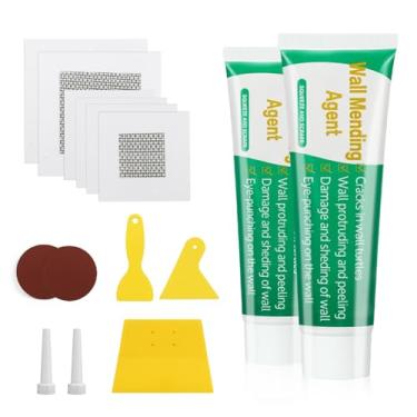Imagem de GASRONS Kit de reparo de drywall, pacote com 2 pastas de reparo de parede, tinta de emulsão de parede, agente de reparo de parede, preenchimento de furos de superfície de parede, solução rápida e
