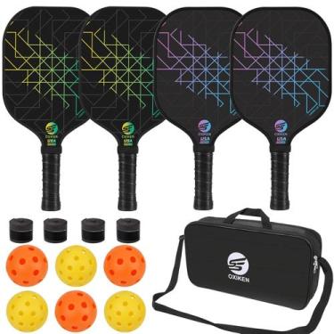 Imagem de Conjunto de pás Pickleball SS OXIKEN OXIKEN, fibra de carbono, pacote 