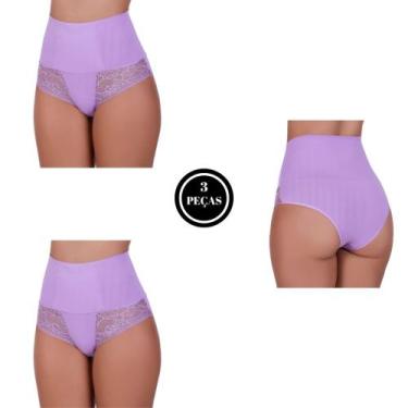 Imagem de Kit 3 Calcinha Cinta Modeladora Compressão Cós Alto -c13 KIT 3 FERNAND