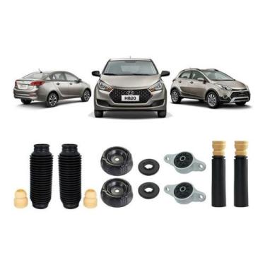 Imagem de Kit 4 Coxim Batente Coifa Hb20 2012/2019 - Qualykits