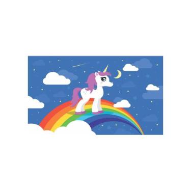Imagem de Painel de Lona Unicórnio Sonhador - Fabrikadefesta, 100x070cm