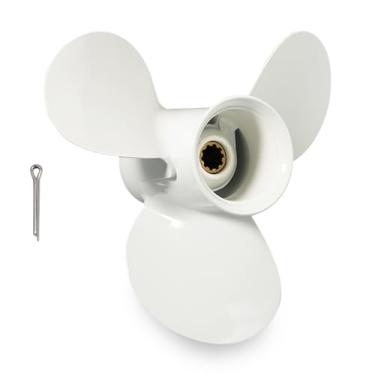 Imagem de Hélice externa de alumínio para barco Hélice externa para Yamaha 25-30 HP Hélice para motores Yamaha 10 estrias, RH (9 7/8x10 1/2)