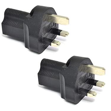 Imagem de Ceptics Adaptador de tomada de alimentação para viagem Reino Unido, UAE, Hong Kong BS-1363 aceita NEMA 5-15R - certificado ETL - grau industrial (IG-7-2PK)