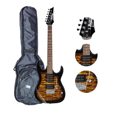 Imagem de Guitarra Ibanez Superstrato Grx 70Qa Sb + Capa Champion