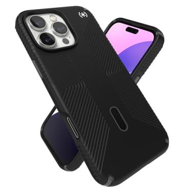 Imagem de Speck Capa Presidio 2 Grip para iPhone 16 Pro Max – MagSafe e ClickLock – Capa para celular preta/ardósia fina