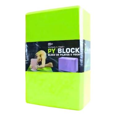 Imagem de Bloco Para Exercícios Yoga Pilates Meditação Alongamento (Verde, 23 cm x 8 cm x 15 cm)