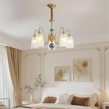 Imagem de Lâmpada Pingente Candelabro LED De Latão Com Estilo Luxuoso Americano E Retro: Design Criativo Para Sala De Estar, Restaurante, Quarto, Estudo, Villa, Hotel E Café (K 5 luzes)