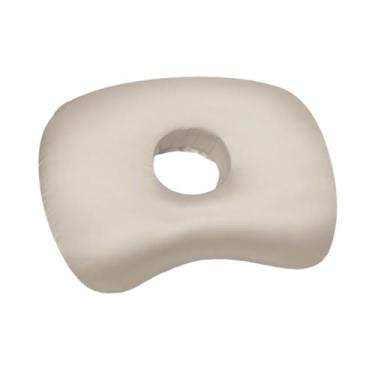 Imagem de IEUDNS Travesseiro para piercing de orelha, protetor de travesseiro lateral para dormir, capa removível para usar fones de ouvido, brincos confortáveis ​​com, Bege