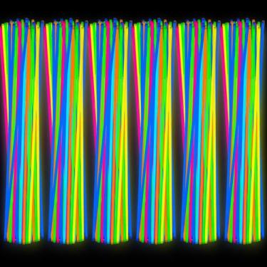 Imagem de Colares Glow Deekin 400 unidades de 55 cm com conectores Party Neon