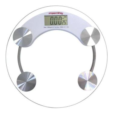 Imagem de Balança digital quadrado redondo até 180kg - Huvi