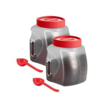 Imagem de Kit 2 Pote Porta Café Plastico Sanremo 2,2l Colher de Brinde