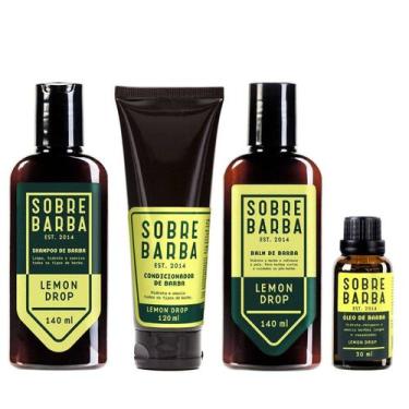 Imagem de Quarteto Sobrebarba - Shampoo, Condicionador, Balm e Óleo de Barba - L