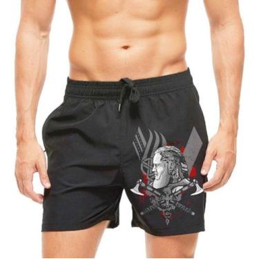 Imagem de Short Praia Shorts Banho Mauricinho Série Vikings 274 - smoke, Preto, 