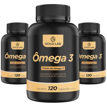 Imagem de Kit C/3 Ômega 3 C/120 Cápsulas - Gold Lab
