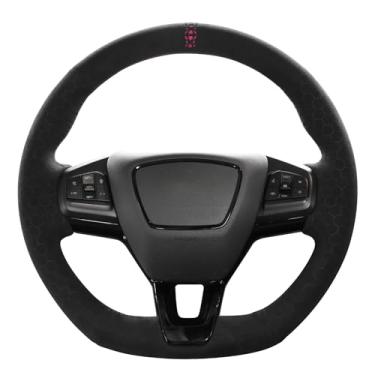 Imagem de MEWANT Capa de volante com costura DIY para Ford Mustang Mach-E 2021-2024 Acessórios de volante para Ford Mustang Mach-E 2021-2024